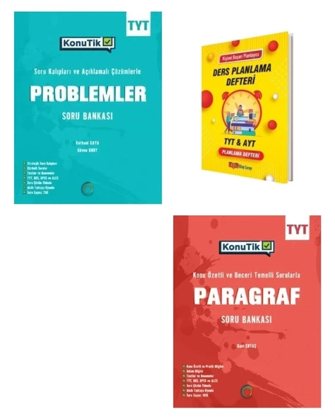 TYT KonuTik Problemler ve Paragraf Konu Özetli Soru Bankası ürün görseli 1