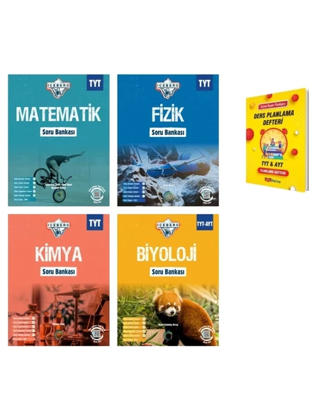 TYT IceBerg Matematik Fizik Kimya ve Biyoloji Soru Bankası 4lü Set ürün görseli 1
