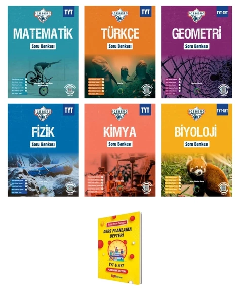 TYT IceBerg Matematik Geometri Türkçe Fizik Kimya ve Biyoloji Soru Bankası Sayısal 6lı Set ürün görseli 1