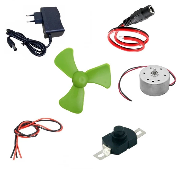 Adaptörlü Motor Pervane Anahtar Soketli Elektrik Deney Seti - Öğrenci Elektrik Devresi ürün görseli 1
