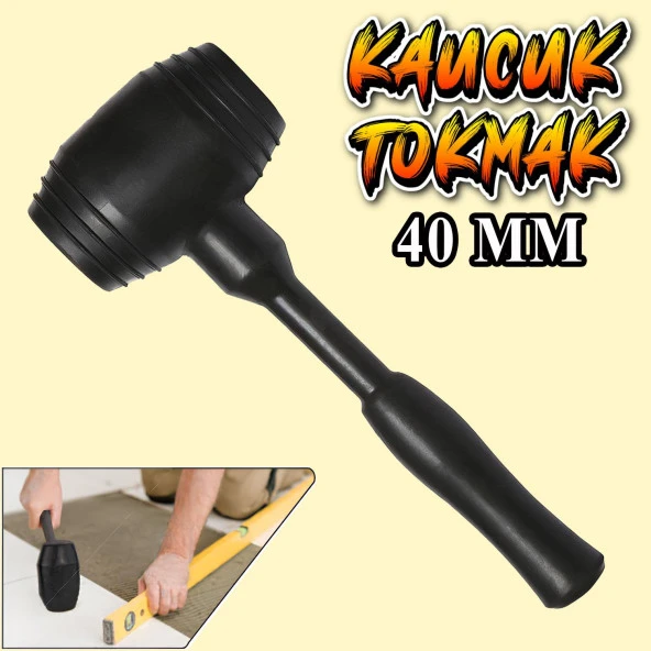 Kaucuk Tokmak Fayans Fayansçı Tokmağı Çekiç Seramik Karo Döşeme Parke Tadilat 40 lık Siyah ürün görseli 1