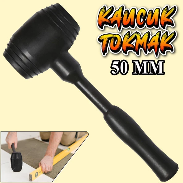 Kaucuk Tokmak Fayans Fayansçı Tokmağı Çekiç Seramik Karo Döşeme Parke Tadilat 50 lik Siyah ürün görseli 1