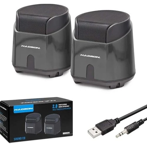 Hadron HD6024 Bilgisayar Hoparlörü 1.1 8.5*9*9 cm Siyah ürün görseli 1