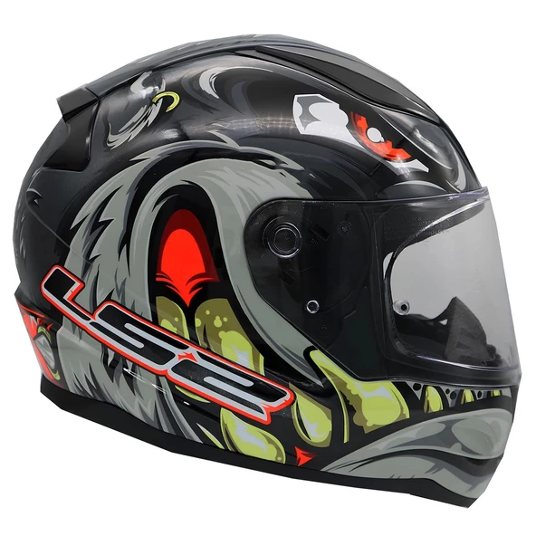 KASK LS2 RAPID 2 SPOX GRİ-KIRMIZI - Resim 5