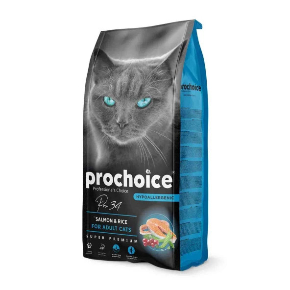 Pro Choice Pro 34 Salmon&Rice Somonlu Yetişkin Kedi Maması 15 Kg ürün görseli 1