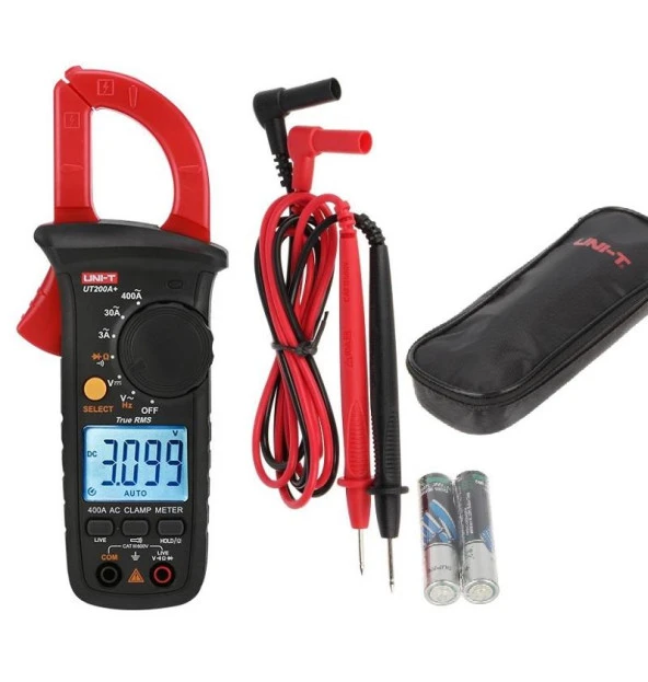 Unı-t Ut-200A+ 400A Ac True Rms Pensampermetre 600v Ac/Dc (DC akım ölçmez) ürün görseli 1