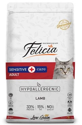 Felicia Az Tahıllı Adult Yetişkin Kuzu Etli Hypoallergenic Kedi Maması 12 Kg ürün görseli 1