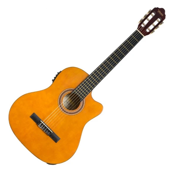 Valencia VC104TCE Elektro Klasik Gitar (KILIF+PENA) ürün görseli 1