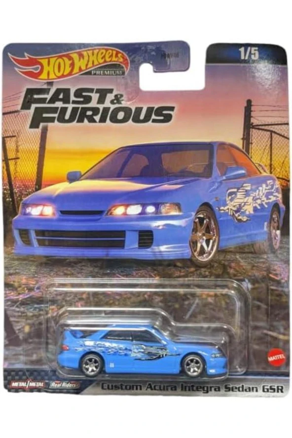 Hot Wheels Premium Fast & Furious Custom Acura Integra Sedan GSR HNW46 HKD27 ürün görseli 1