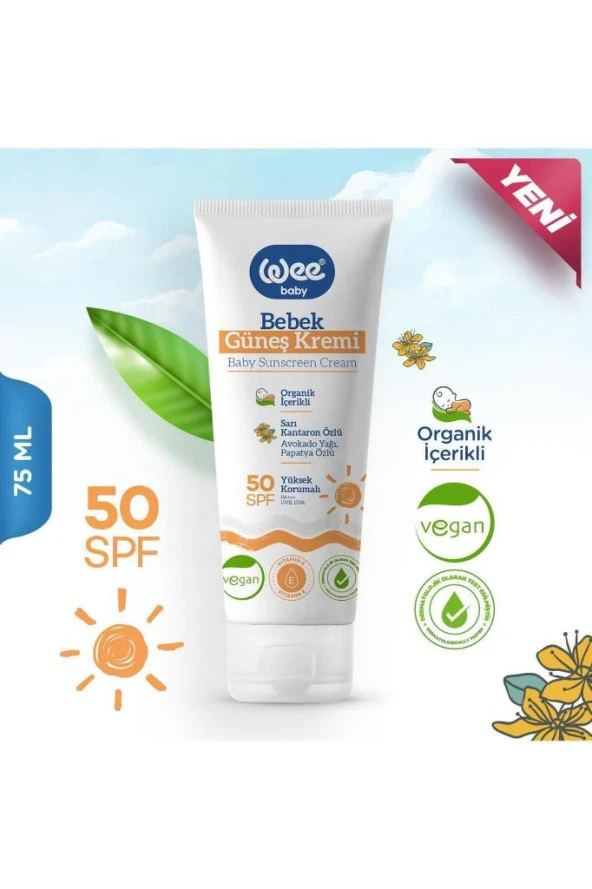 WEE BABY Organik İçerikli Bebek Güneş Kremi 75 ML ürün görseli 1