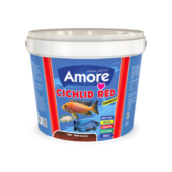 Amore Cichlid Red 3 Kg Malawi Amerikan Tanganyika Ciklet Yüksek Protein Kova Balık Yemi ürün görseli 1