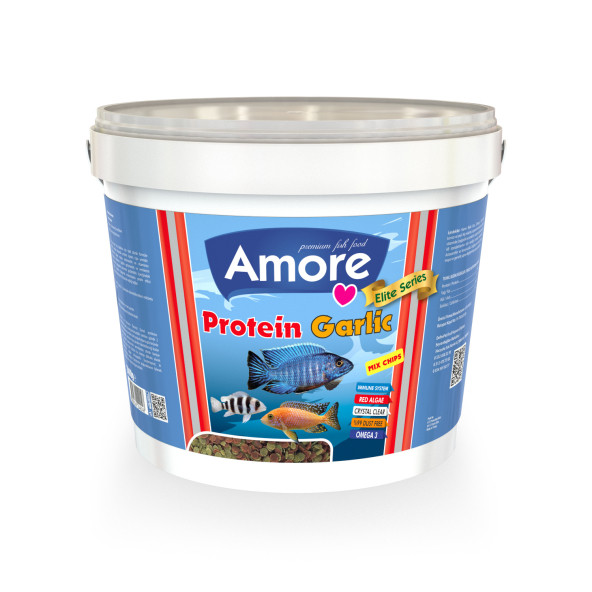 Amore Protein Garlic Pro Chips 2400gr Algae Immune Protect Kova Akvaryum Balık Yemi ürün görseli 1