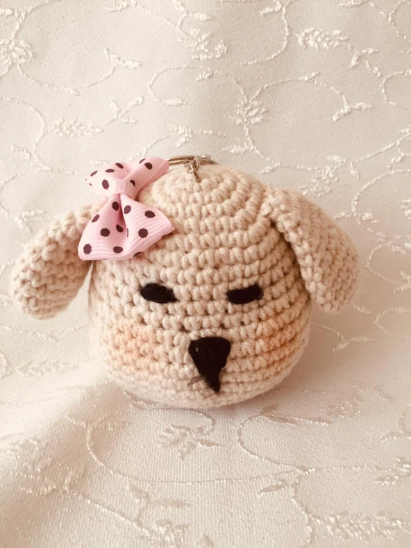 Sevimli Köpek Amigurumi Organik Anahtarlık Oyuncak ürün görseli 1