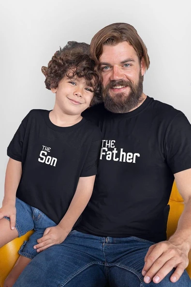 The Father The Son Siyah Tshirt (Tek Ürün Fiyatıdır Kombin Yapmak için 2 Adet Sepete Ekleyiniz) ürün görseli 1