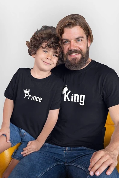 Baba Oğul King Prince Tshirt(Tek Ürün Fiyatıdır Kombin Yapmak için 2 Adet Sepete Ekleyiniz) ürün görseli 1