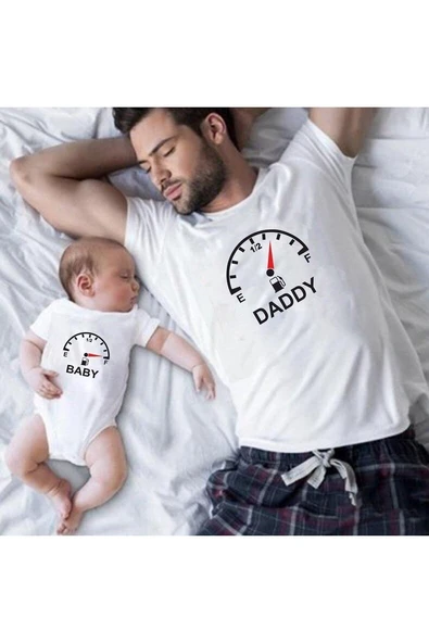 Baba Oğul Benzin Zıbın Tshirt (Tek Ürün Fiyatıdır Kombin Yapmak için 2 Adet Sepete Ekleyiniz) ürün görseli 1