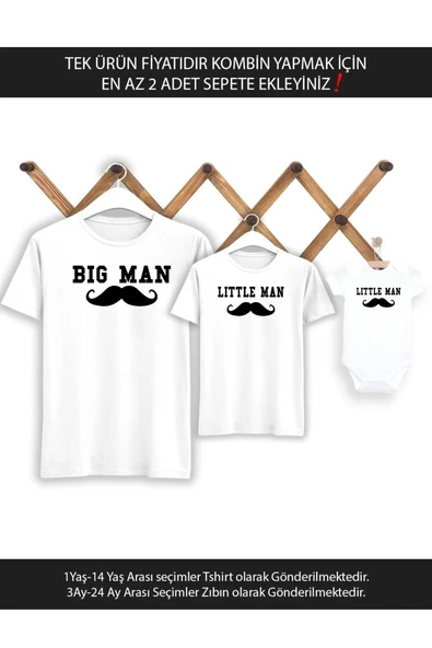 Baba Oğul Big Man Little Man (TEK ÜRÜN FİYATIDIR KOMBİN YAPMAK İÇİN EN AZ 2 ADET SEPETE EKLEYİNİZ) ürün görseli 1