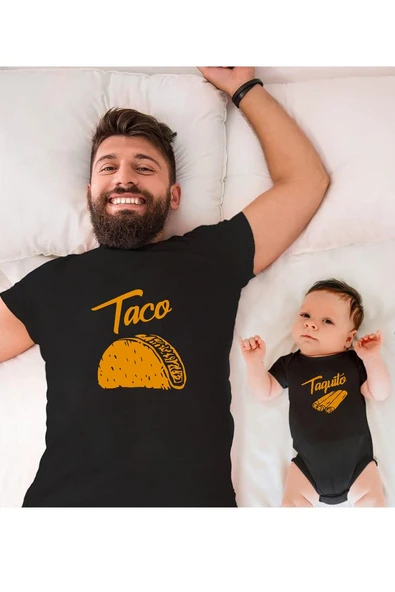 Taco Taquito Baba Oğul Kız (TEK ÜRÜN FİYATIDIR KOMBİN YAPMAK İÇİN EN AZ 2 ADET SEPETE EKLEYİNİZ) ürün görseli 1