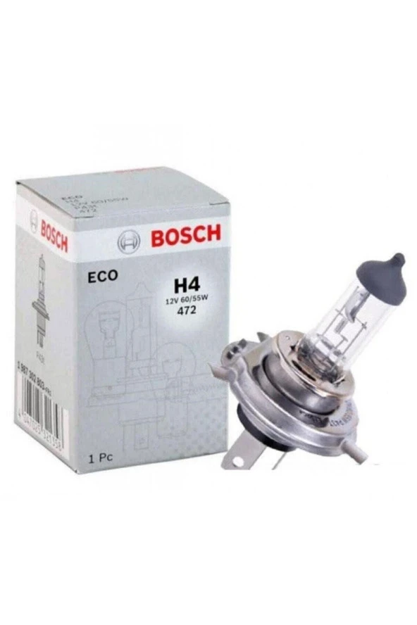 BOSCH 12v Standart H4 Ampul 55/60w Tırnaklı P43t ürün görseli 1