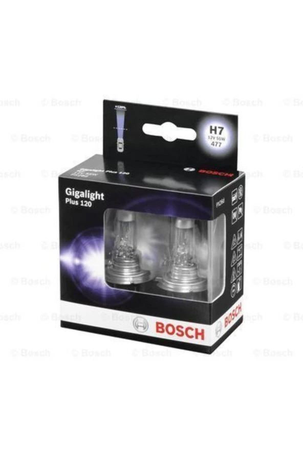 BOSCH Ampul Gigalıght Plus 120 12v H7 55w Px26d Ikili Kutu ürün görseli 1