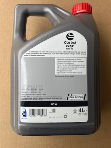 Castrol 2023 üretim 10W40 MOTOR YAĞI - Resim 2