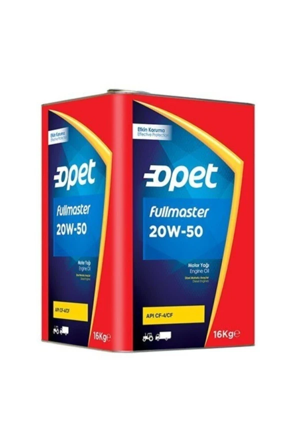 OPET Fullmaster 20w50 16 Kg Teneke Motor Yağı ürün görseli 1