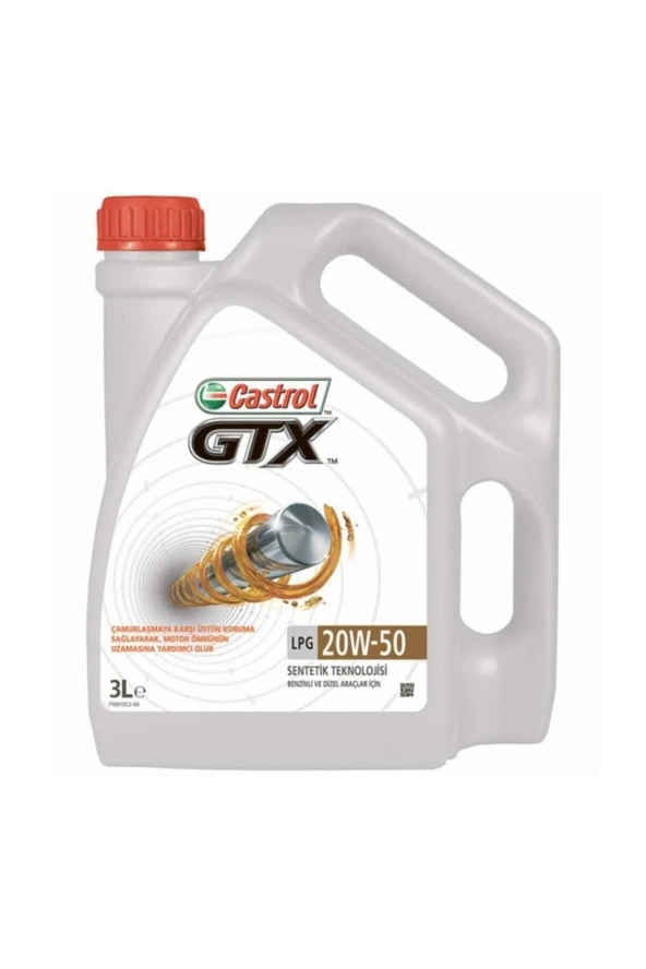 CASTROL Gtx Lpg 20w-50 3 Lt Lpg'li Araç Motor Yağı ürün görseli 1
