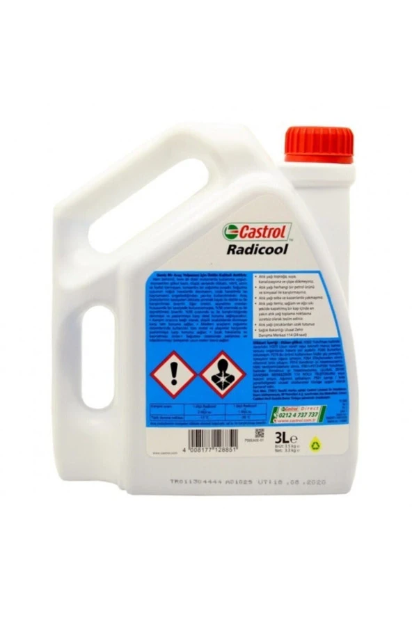 CASTROL Radıcool 3 Litre Mavi Antifriz 2024 Üretim - Resim 2