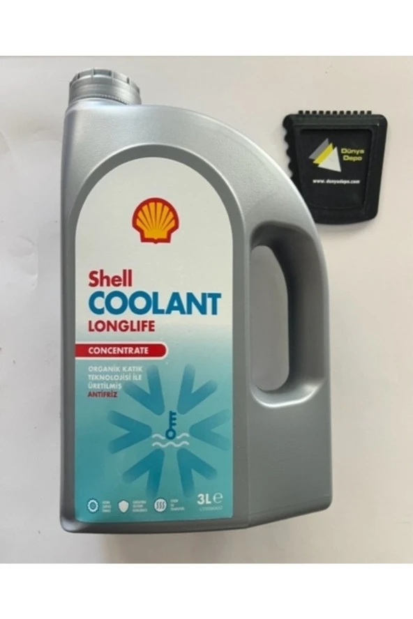 SHELL Coolant Longlıfe Konsantre Kırmızı Antifriz 2022 Üretim Buz Kazıyıcı Hediyeli ürün görseli 1
