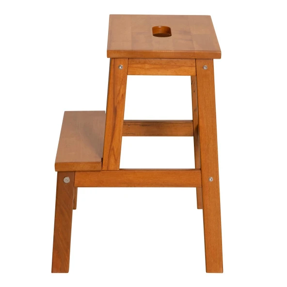 Basamaklı Ahşap Tabure Meşe Renk - Resim 3
