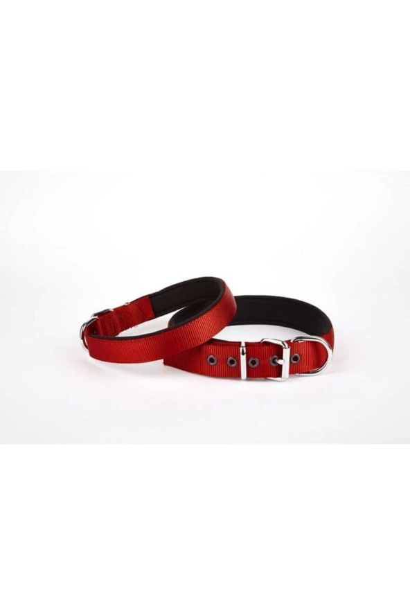 Doggie Comfort Dokuma Köpek Boyun Tasması 45-52 Cm Kırmızı ürün görseli 1