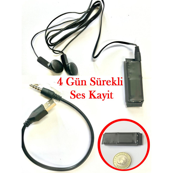 kamera online Kulaklık Girişli 4 Gün Sürekli Ses Kayıt Cihazı ürün görseli 1