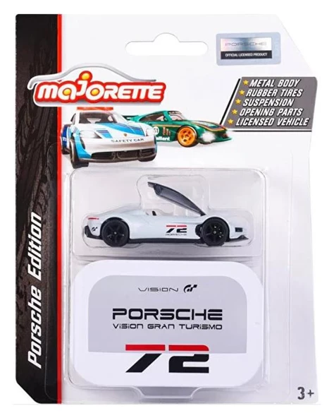 Majorette Porsche Deluxe Araçlar Porsche Vision Gran Turismo 72 Beyaz ürün görseli 1