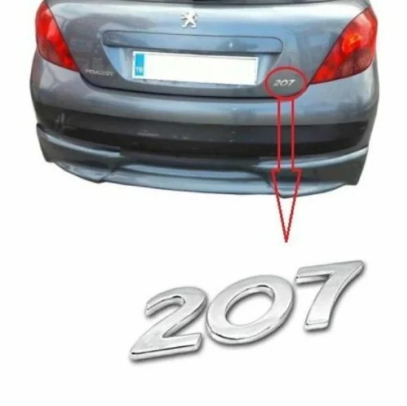 PEUGEOT 207 BAGAJ YAZI 8665.PV ürün görseli 1