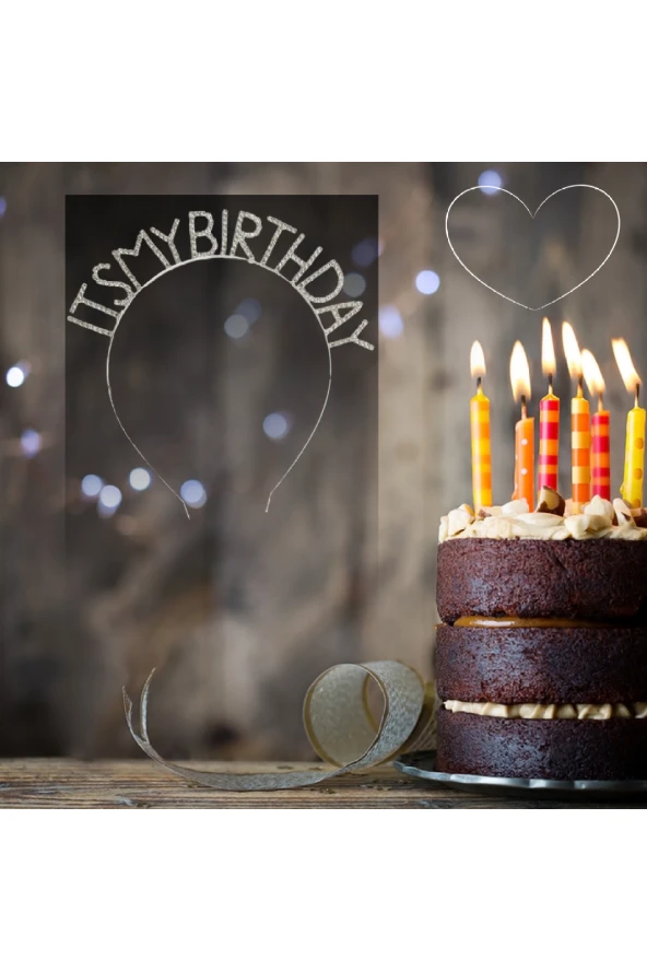 Doğum Günü It's My Birthday Metal Kristal Taşlı Taç ürün görseli 1