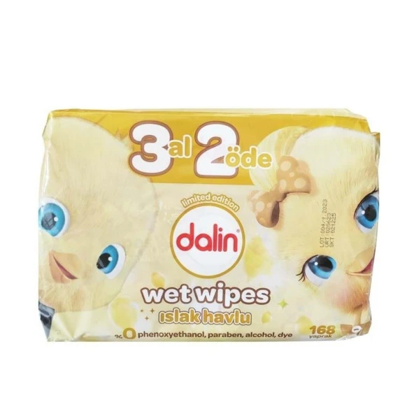 Dalin Islak Havlu Mendil 56 Yaprak × 3'lü ürün görseli 1