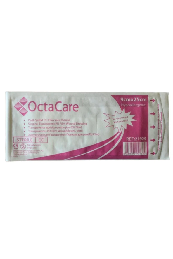 OCTACARE Şeffaf Pu Su Geçirmez Yara Örtüsü 9cm X 25cm 1 Adet ürün görseli 1