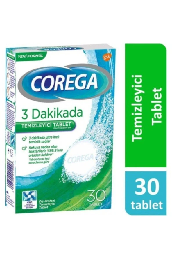 COREGA Diş Temizleyici 30 Tablet 4047400011003 ürün görseli 1
