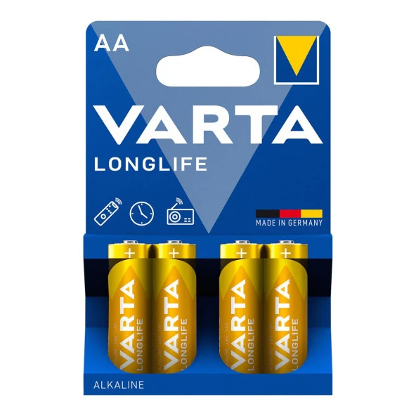 Varta Longlife AA 1223 Kalem Pil 4 lü Paket ürün görseli 1