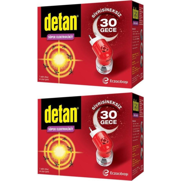 Detan Süper Elektrolikit Cihaz - 30 Gece x 2'li ürün görseli 1