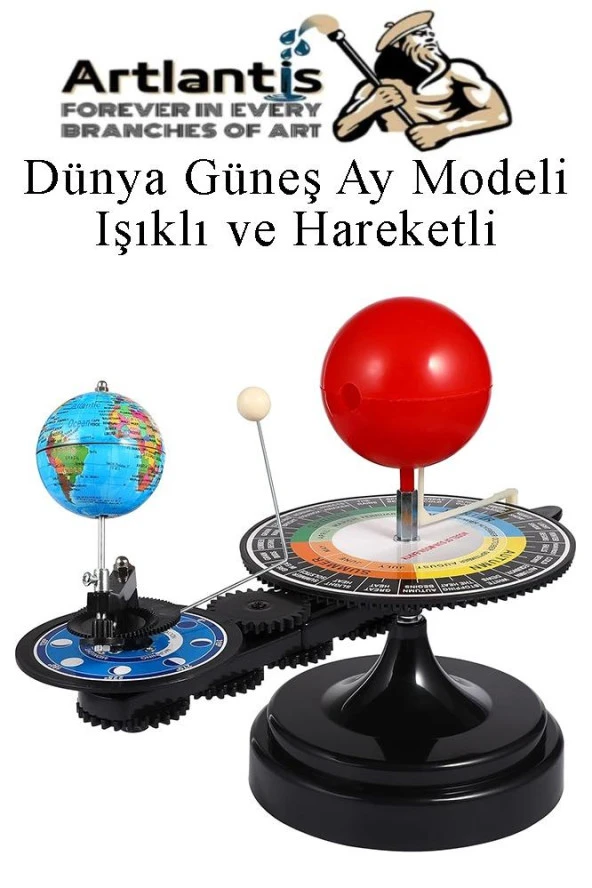 Dünya Güneş Ay Modeli Işıklı ve Hareketli 1 Adet Güneş Sistemi Deney Seti Astronomi Solar Sistem Deney Seti ürün görseli 1