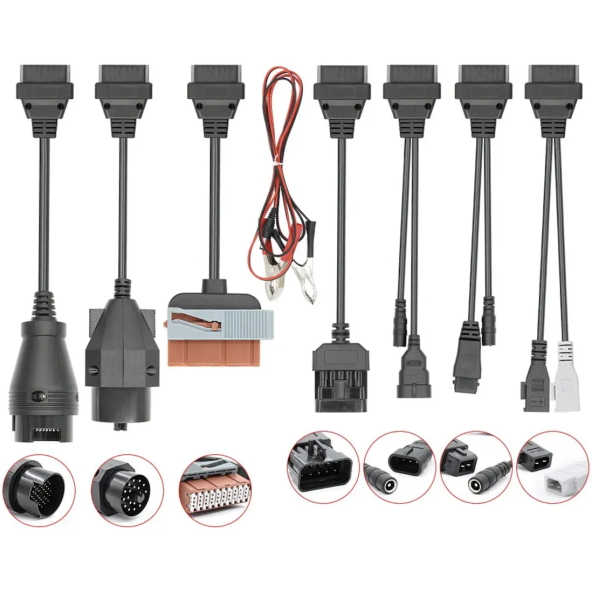 8 Parça Binek Araç Kablo Seti (UNİVERSAL OBD2) Delphi, Autocom, Wurth, Launch Uyumlu ürün görseli 1