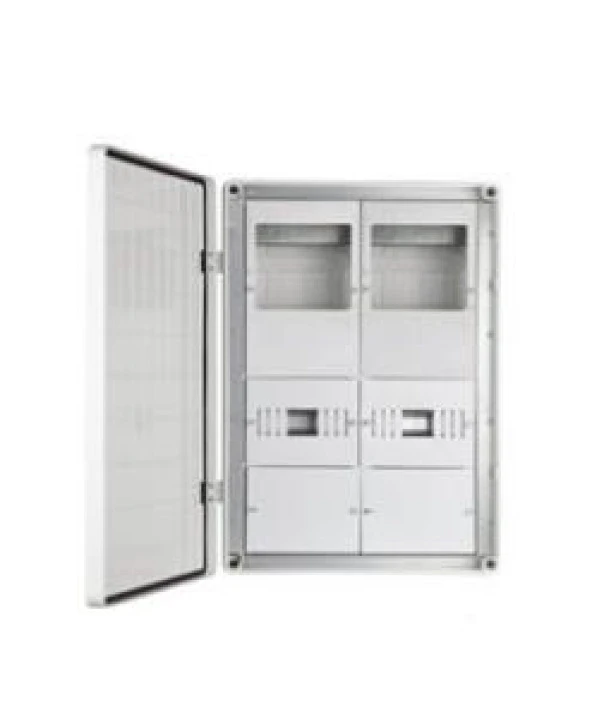 500x700x220 mm Sıva Üstü Sayaç Panosu (2 Adet Trifaze Sayaç+18 Sigorta+ Klemens) ürün görseli 1