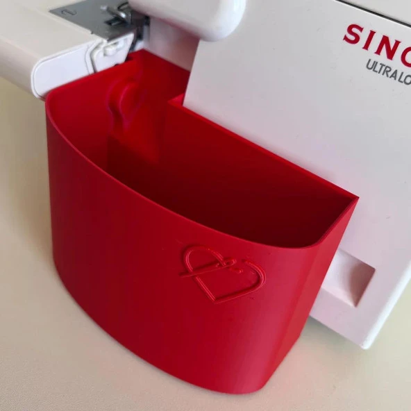 Singer Overlok Makinası Çöp Kutusu XL Kırmızı ürün görseli 1