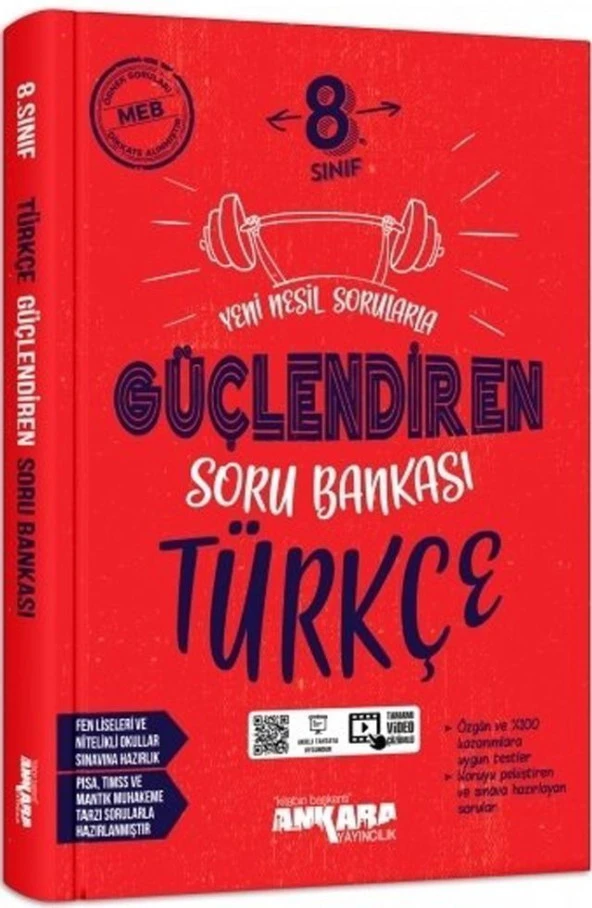 8. Sınıf Türkçe Güçlendiren Soru Bankası Ankara Yayıncılık ürün görseli 1