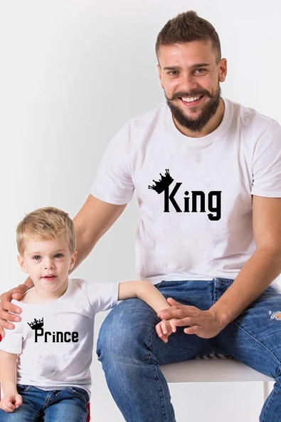 Baba Oğul King Prince Tshirt(Tek Ürün Fiyatıdır Kombin Yapmak için 2 Adet Sepete Ekleyiniz) ürün görseli 1
