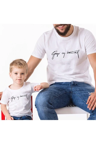 Gazi Mustafa K. Tshirt (Tek Ürün Fiyatıdır Kombin Yapmak için 2 Adet Sepete Ekleyiniz) ürün görseli 1