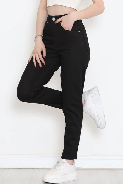Boyfriend Kot Pantolon Siyah2 - 18222.1431. - Resim 3