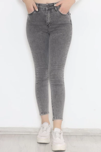 Dar Paça Kot Pantolon Gri - 12561.1431. ürün görseli 1