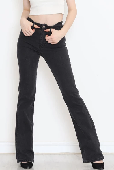 İspanyol Paça Kot Pantolon Füme - 17274.1431. ürün görseli 1